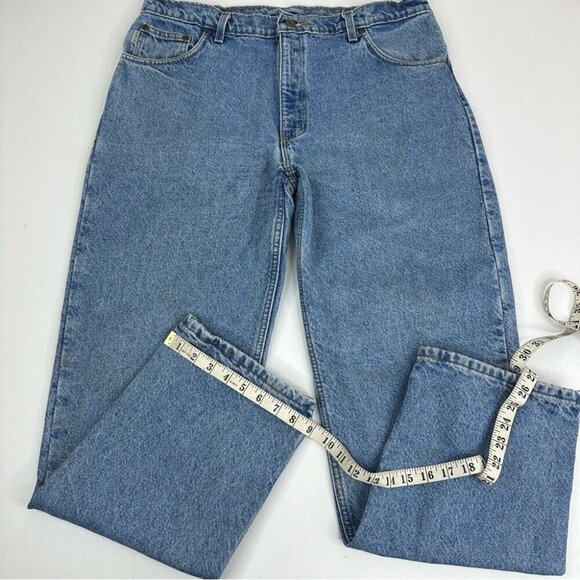 Carhartt Men's Blue Plaid-Lined Tactical Relaxed Straight Leg Jeans W36/L31 - Picture 10 of 13